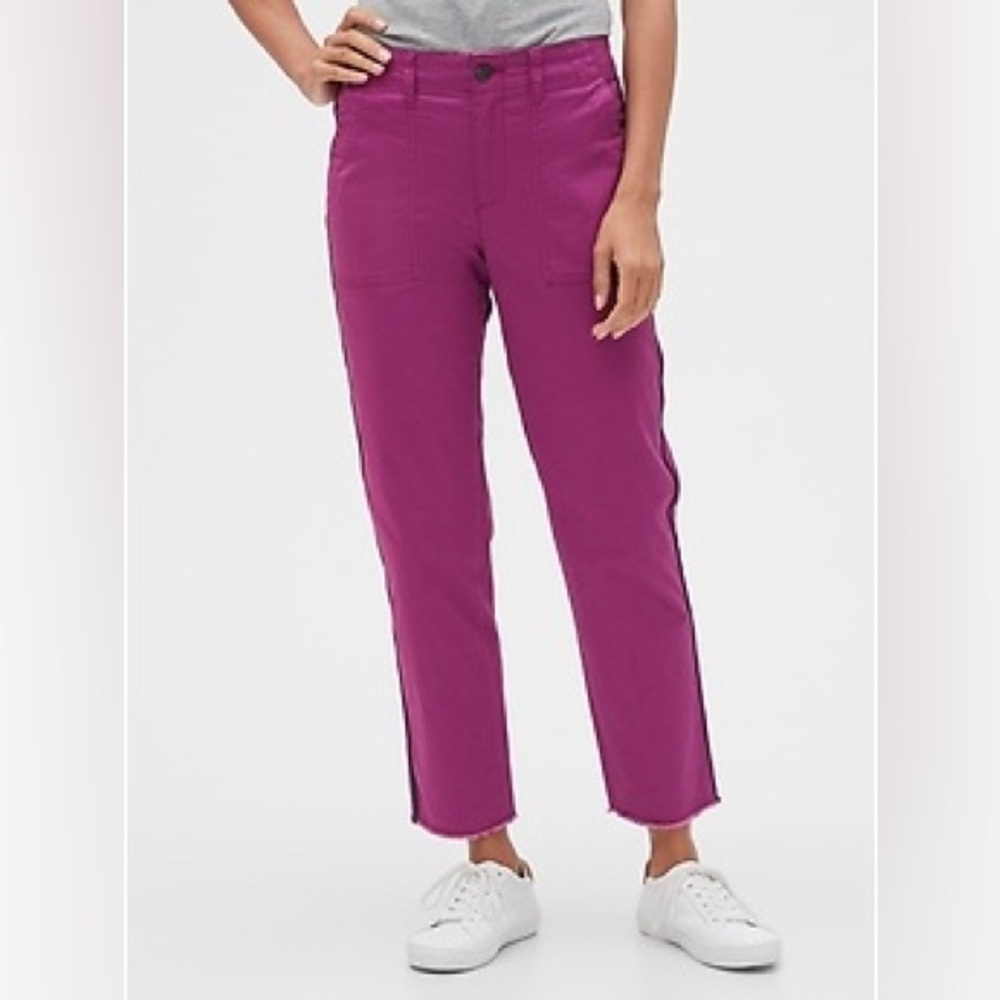 GAP Berry High Rise Utility Girlfriend Khaki Pants